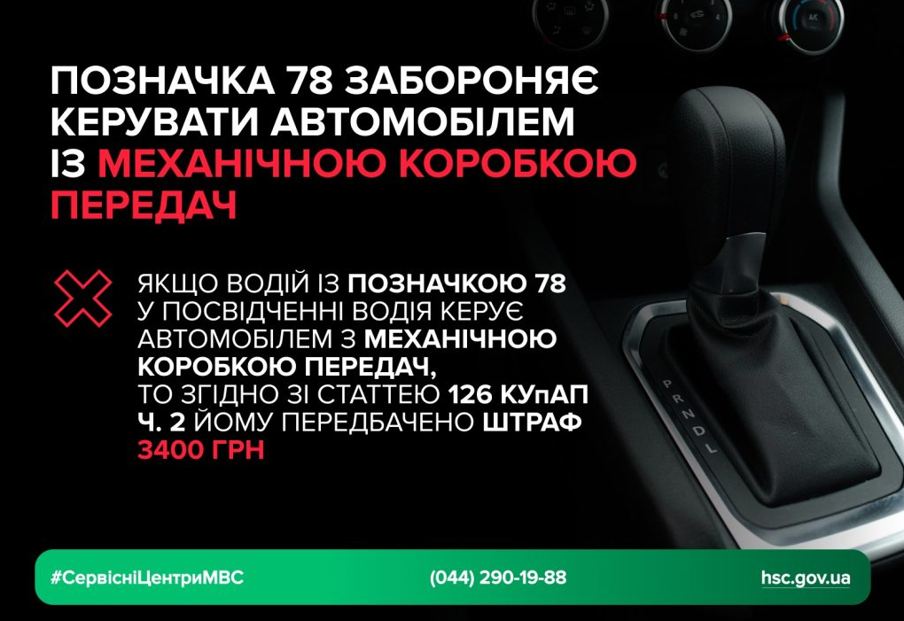 Відмітка &quot;78&quot; у правах: кого з водіїв оштрафують на понад 3 тисячі та як цього уникнути