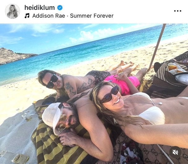 Гайді Клум з чоловіком Томом і його братом / © Instagram Гайді Клум