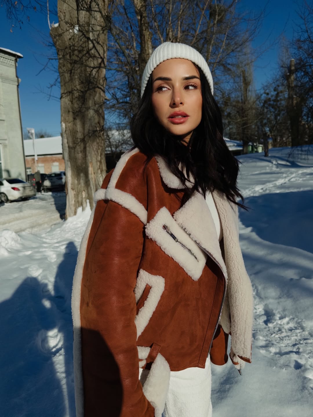 Злата Огнєвіч показала, як носити дублянку-авіатор і виглядати дорого взимку