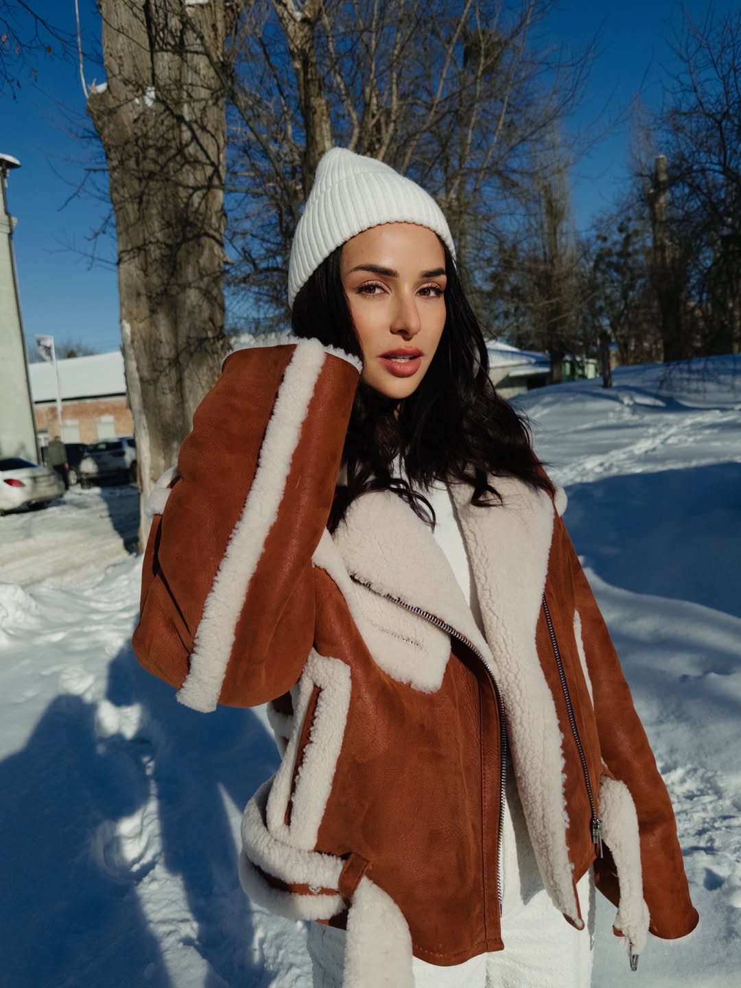 Злата Огнєвіч показала, як носити дублянку-авіатор і виглядати дорого взимку