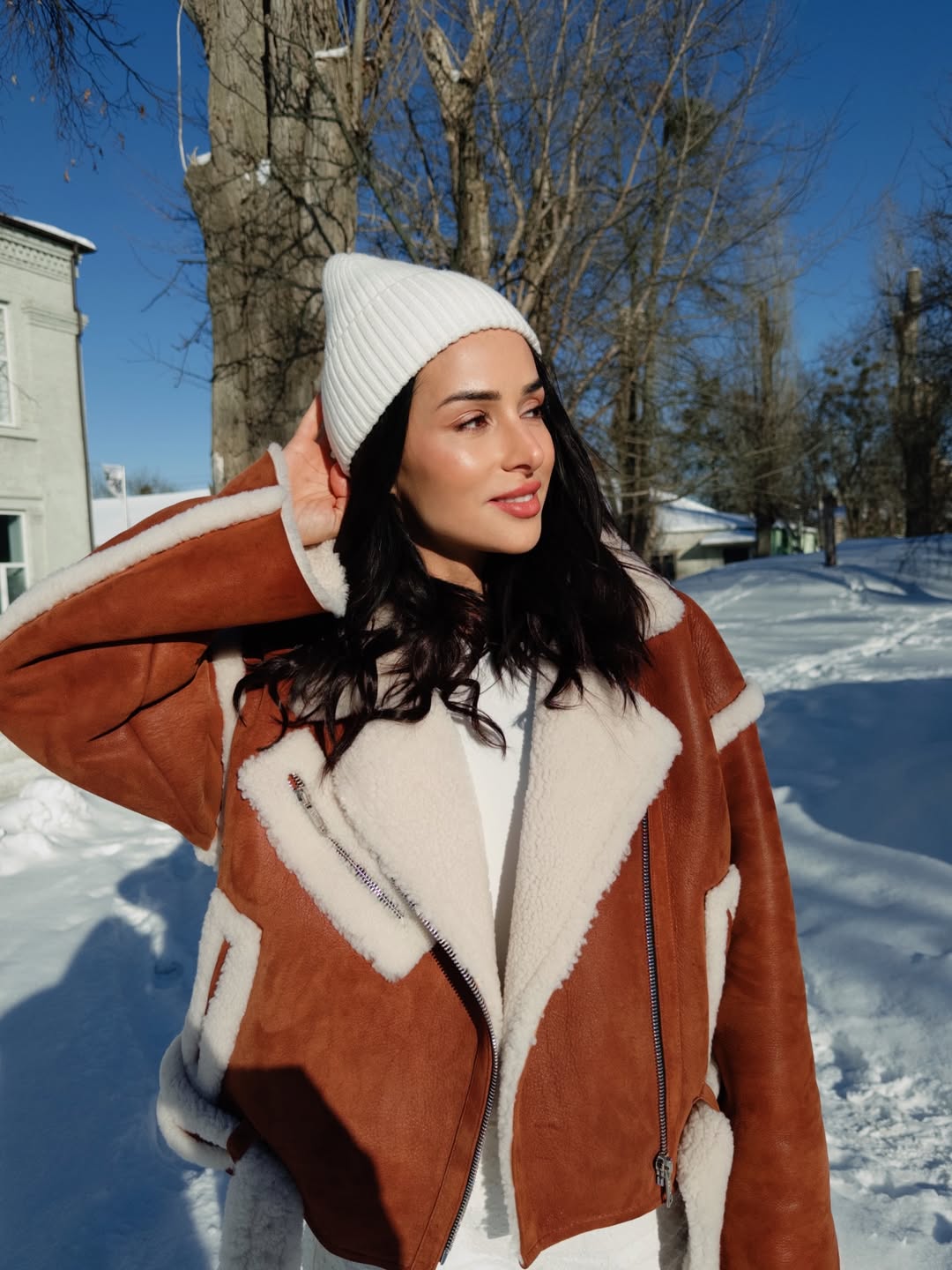 Злата Огнєвіч показала, як носити дублянку-авіатор і виглядати дорого взимку