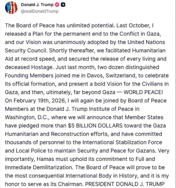 Трамп скликає Раду миру, щоб відправити війська в Газу