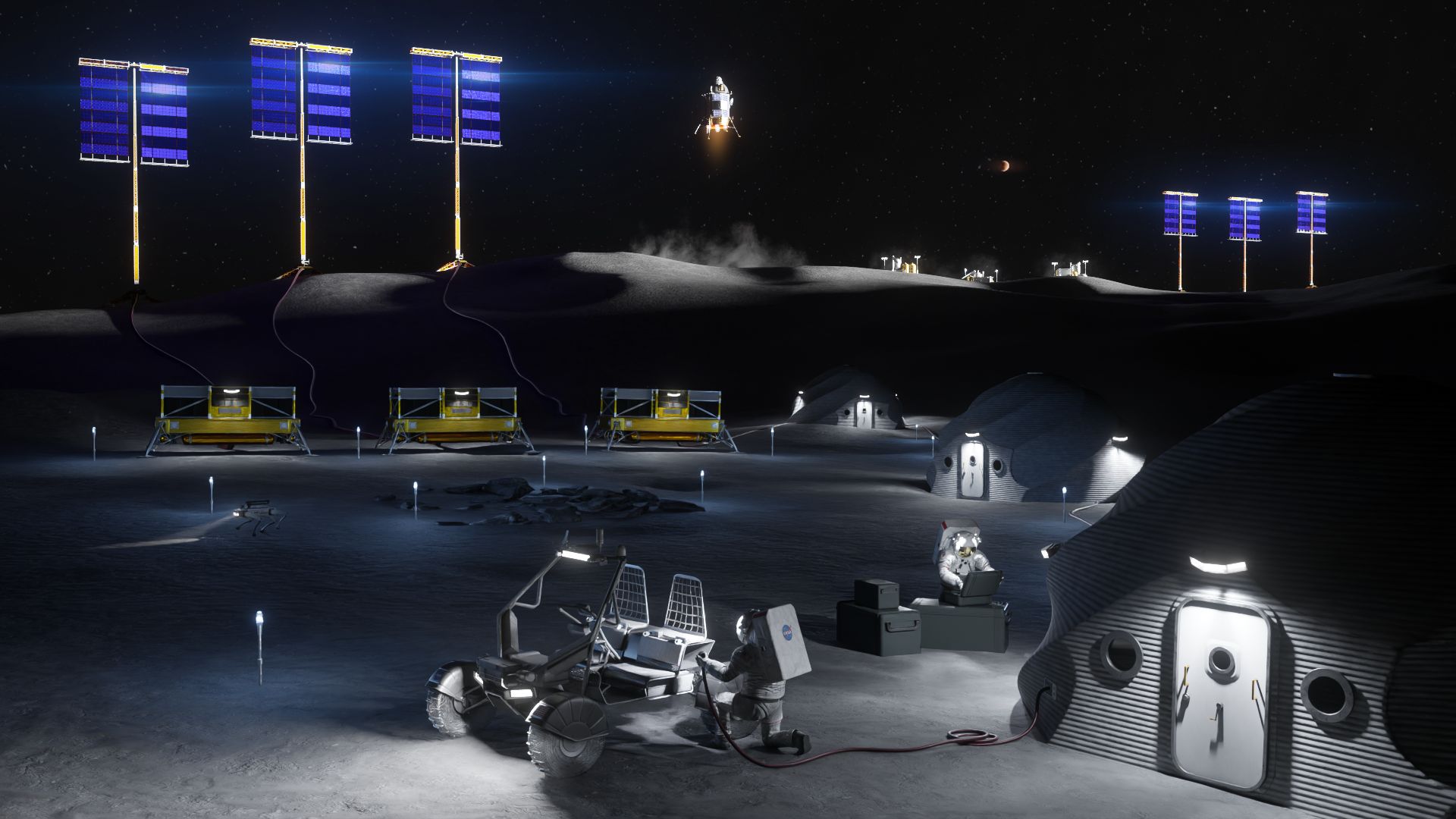NASA показало план місячної бази розміром з місто — до 2032 року