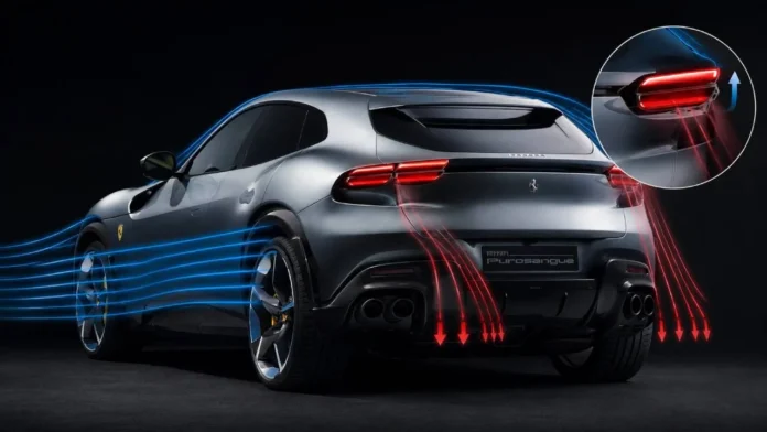 Ferrari може перетворити задні ліхтарі на елемент активної аеродинаміки